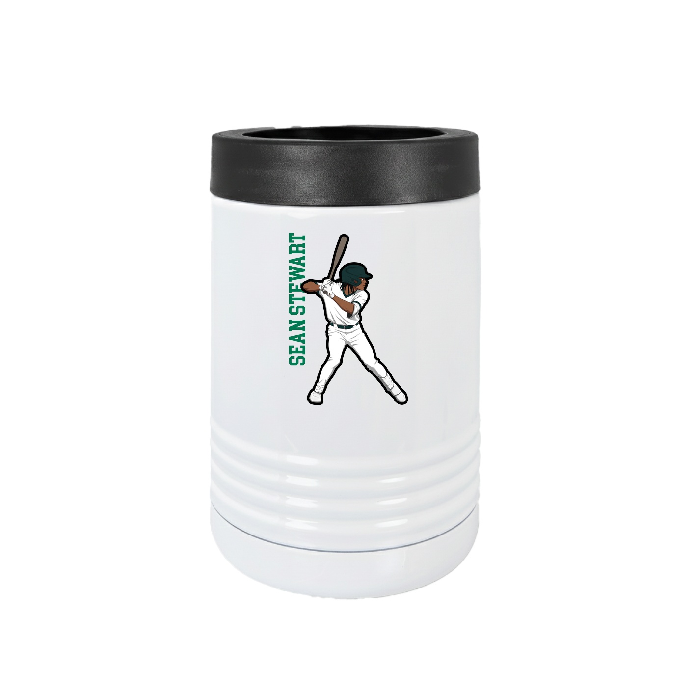 Beverage Holder — Name Vertical in White