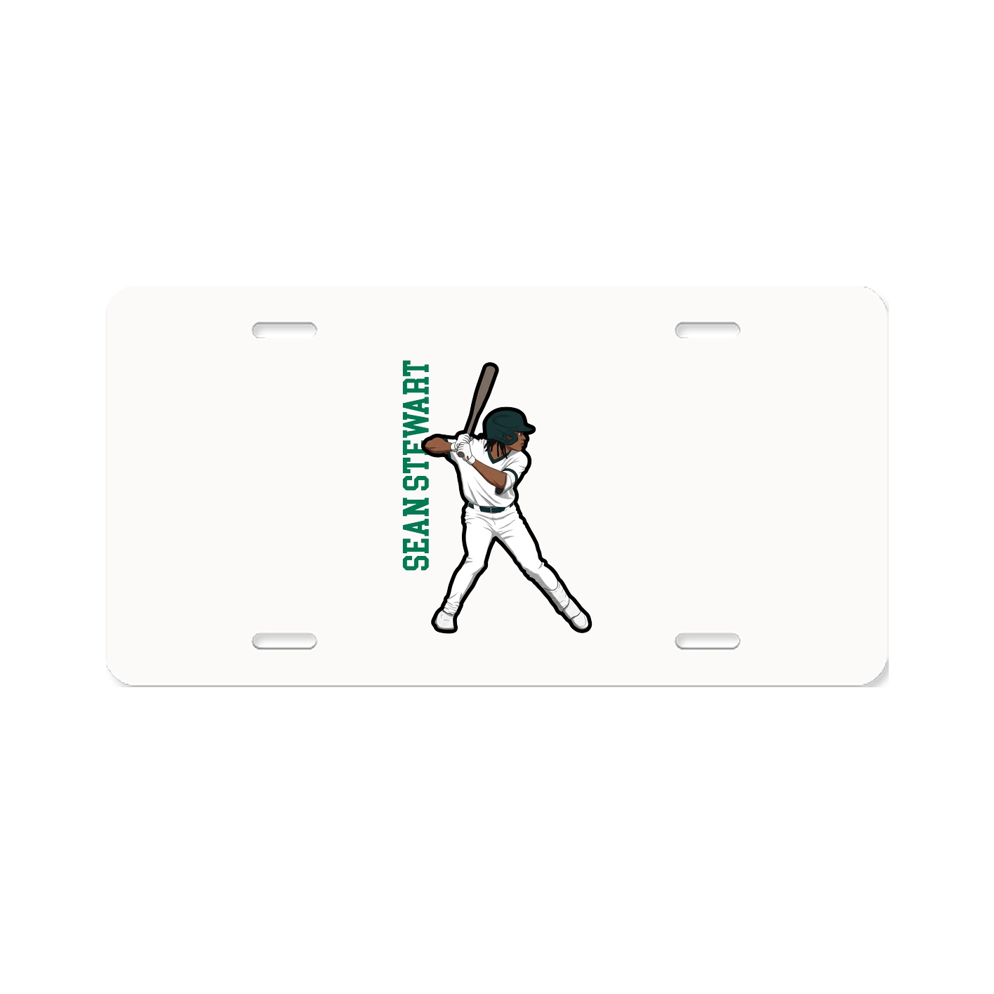 License Plate — Name Vertical in Classic