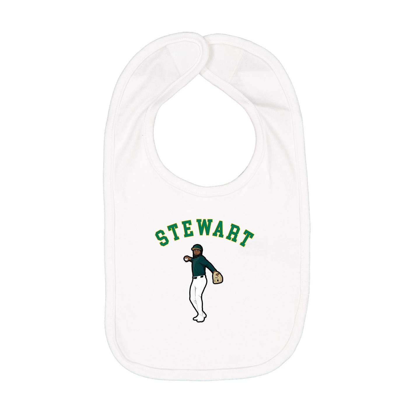 Infant Bib — Shirsey Arch in White