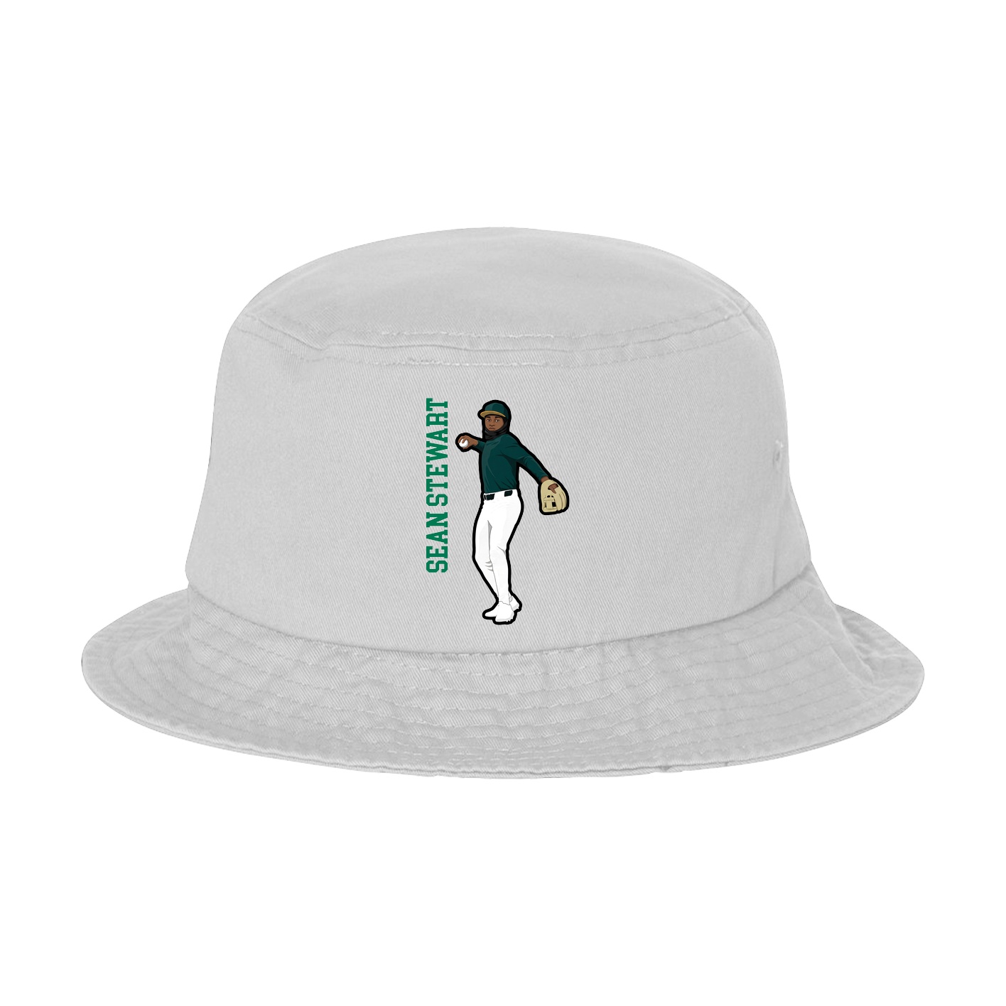 Bucket Cap — Name Vertical in White