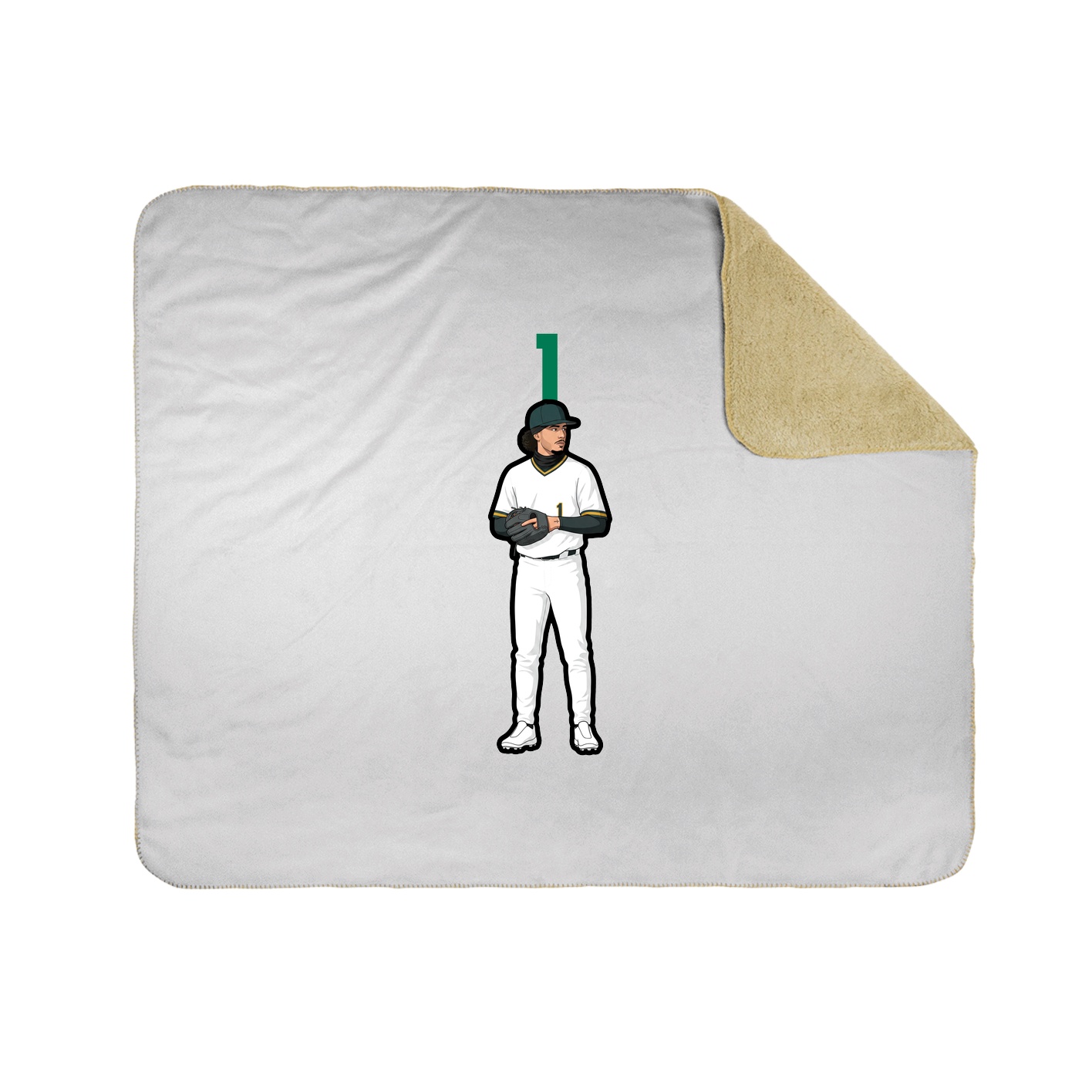 Throw Blanket — Number Top in White