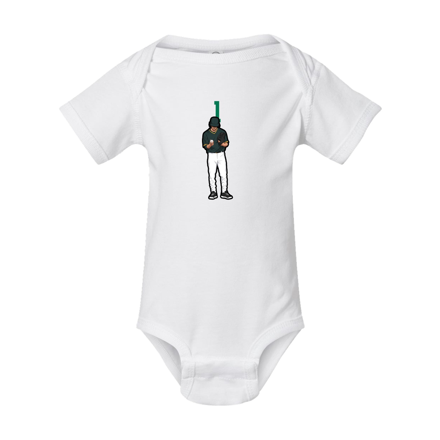 Baby Onesie — Number Top in White