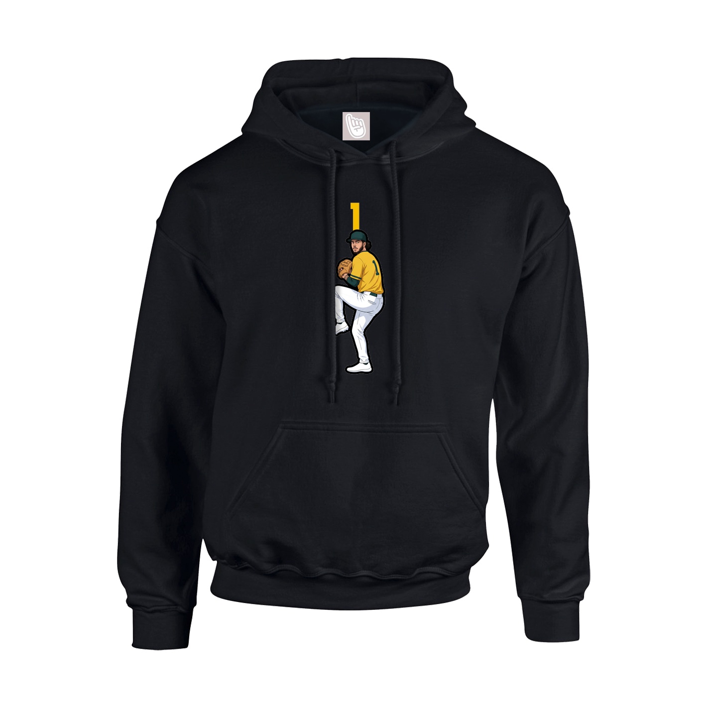 Youth Hoodie — Number Top in Black