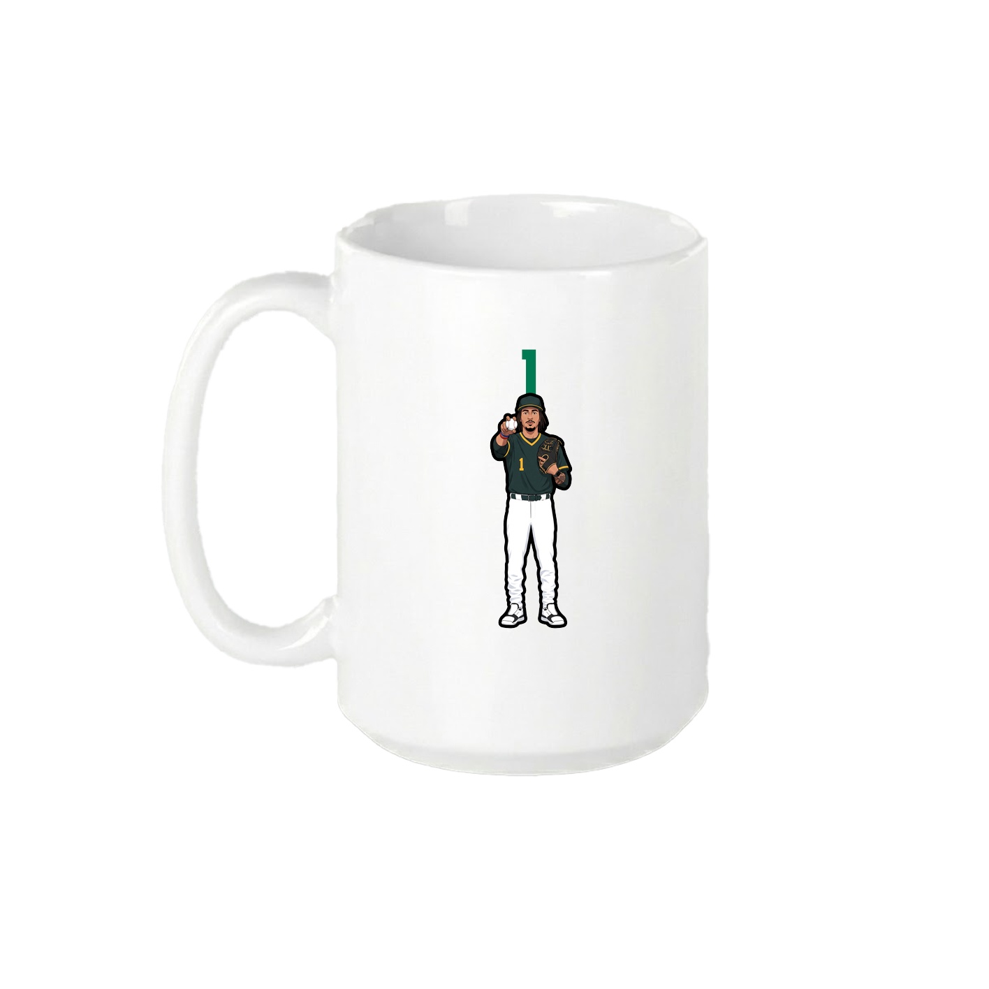 15oz Coffee Mug — Number Top in White