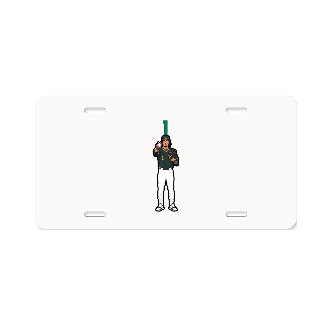 License Plate — Number Top in Classic