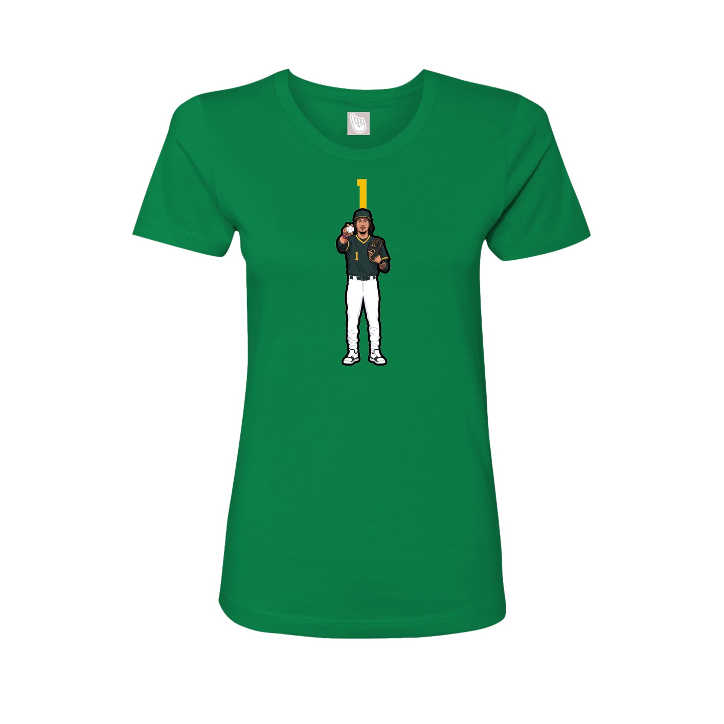 Womens Tee — Number Top in Green