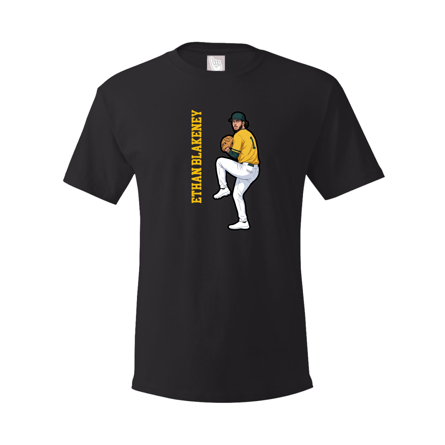 Tee — Name Vertical in Black