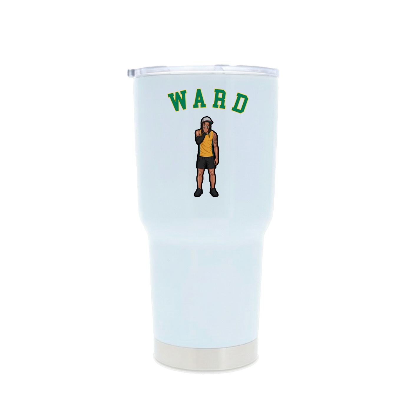 30oz Stainless Steel Tumbler — Shirsey Arch in White