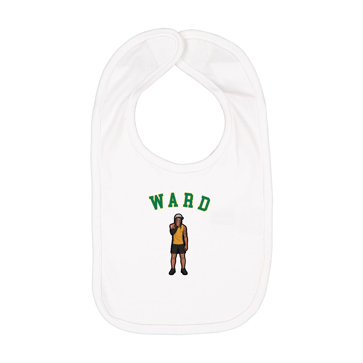 Infant Bib — Shirsey Arch in White