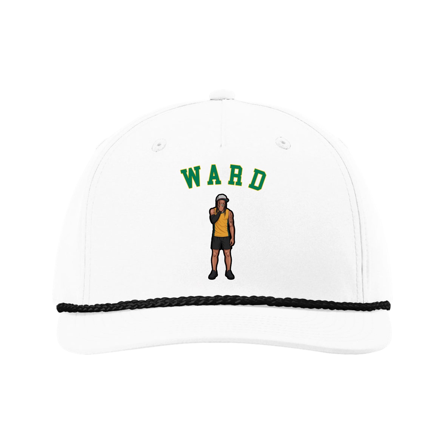 Five-Panel Classic Rope Cap — Shirsey Arch in White