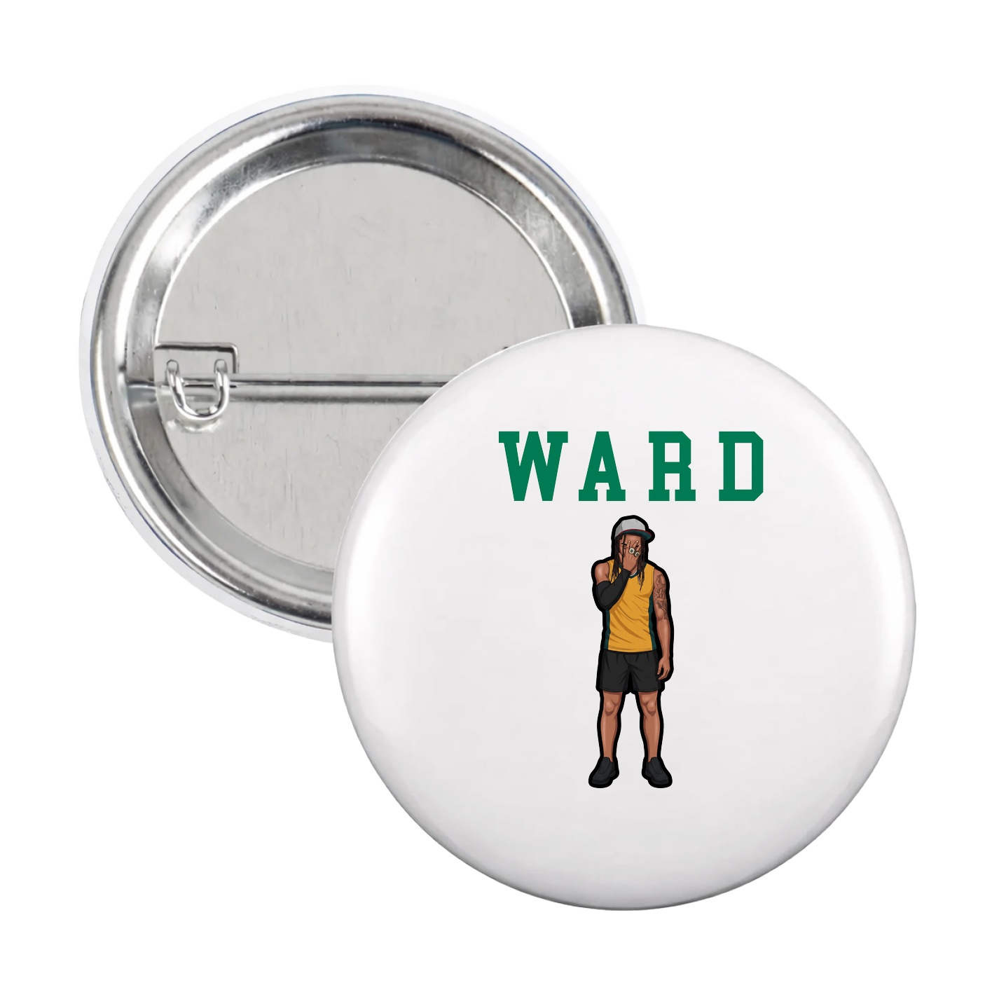 Game Day Button — Shirsey in White
