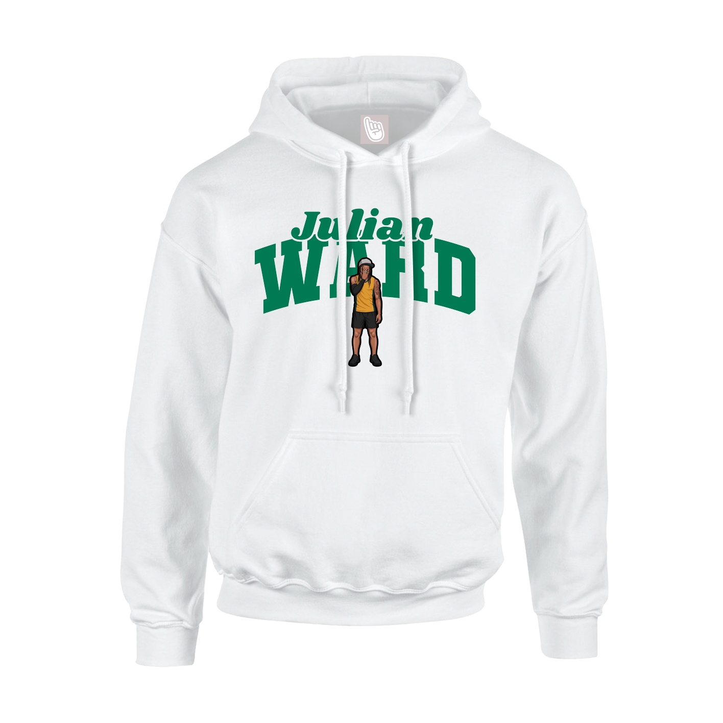 Hoodie — Signature Arch in White