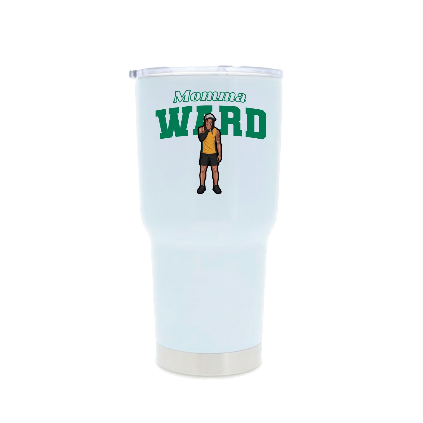 30oz Stainless Steel Tumbler — Mothers Day Block in White