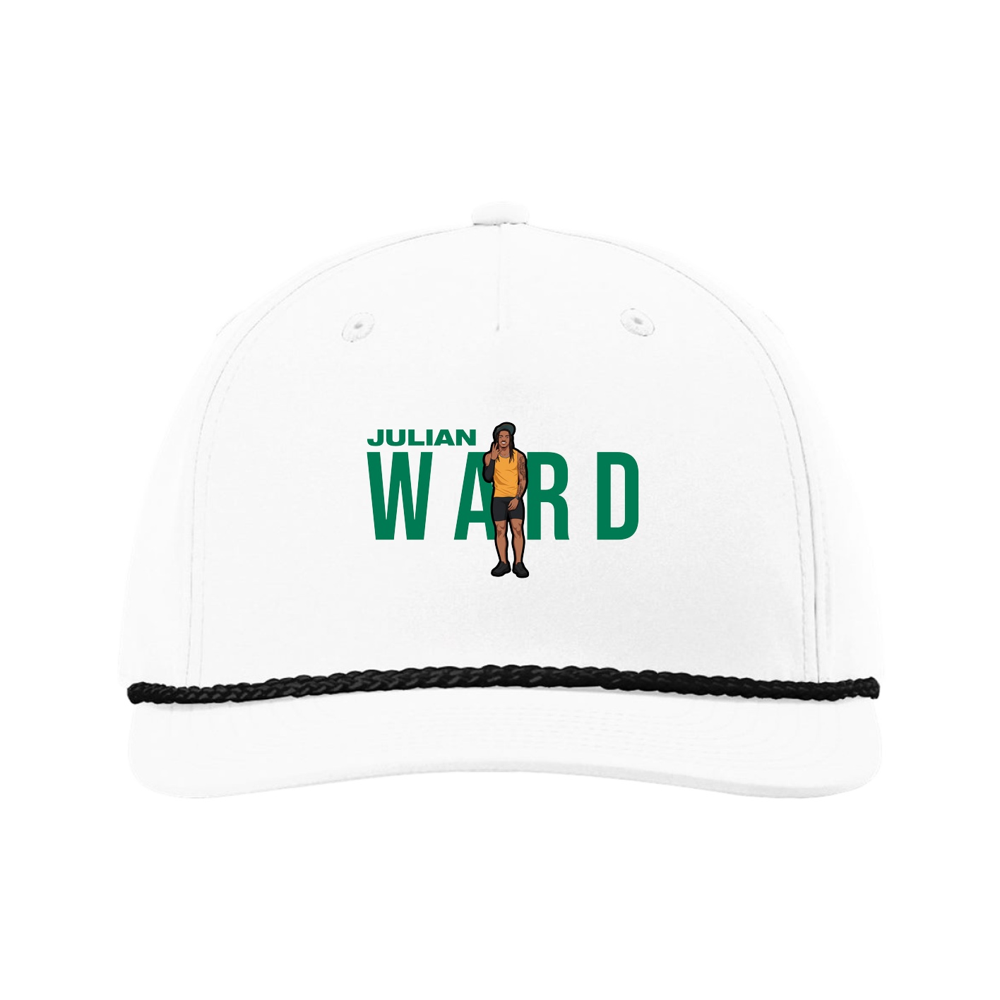Five-Panel Classic Rope Cap — Player Name in White