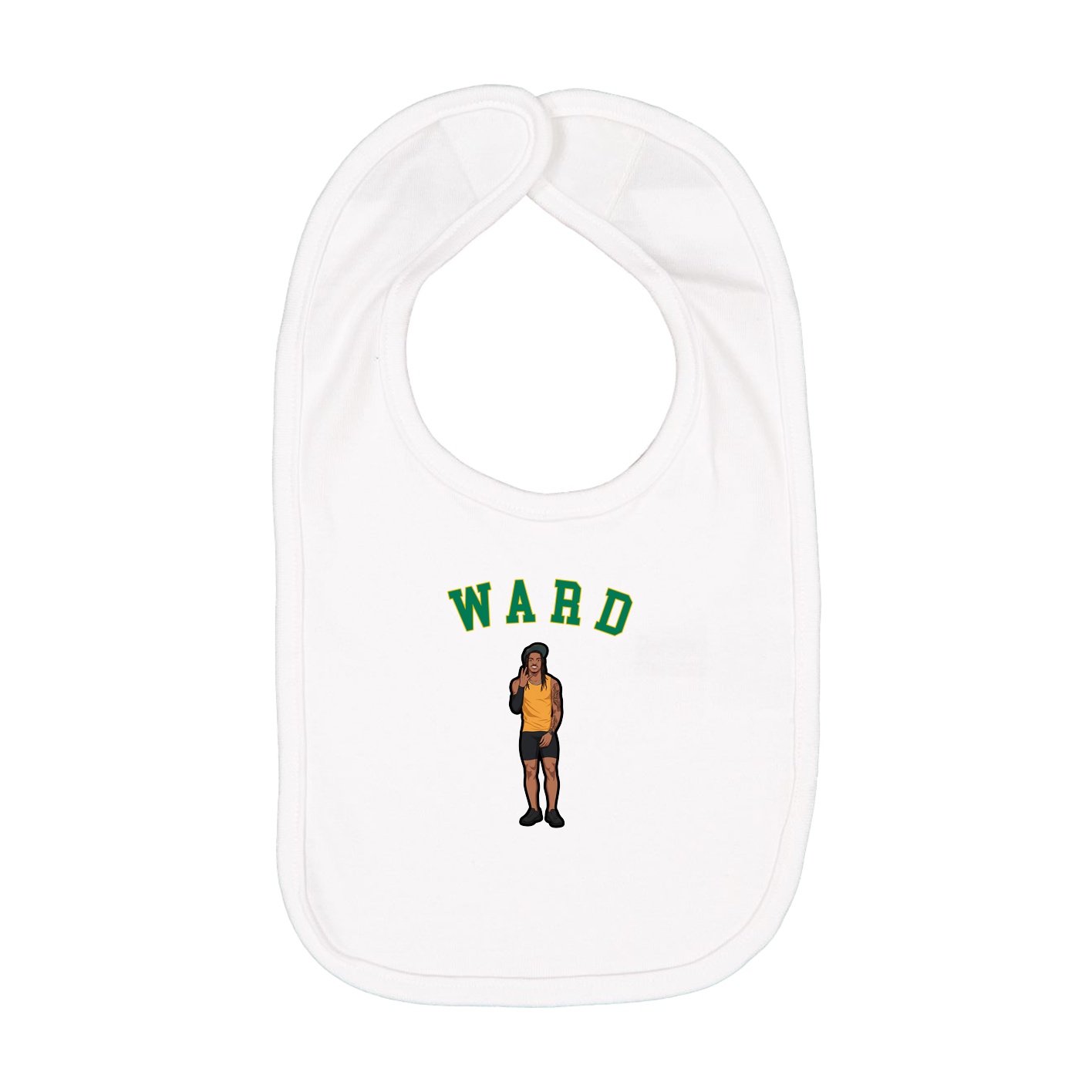Infant Bib — Shirsey Arch in White