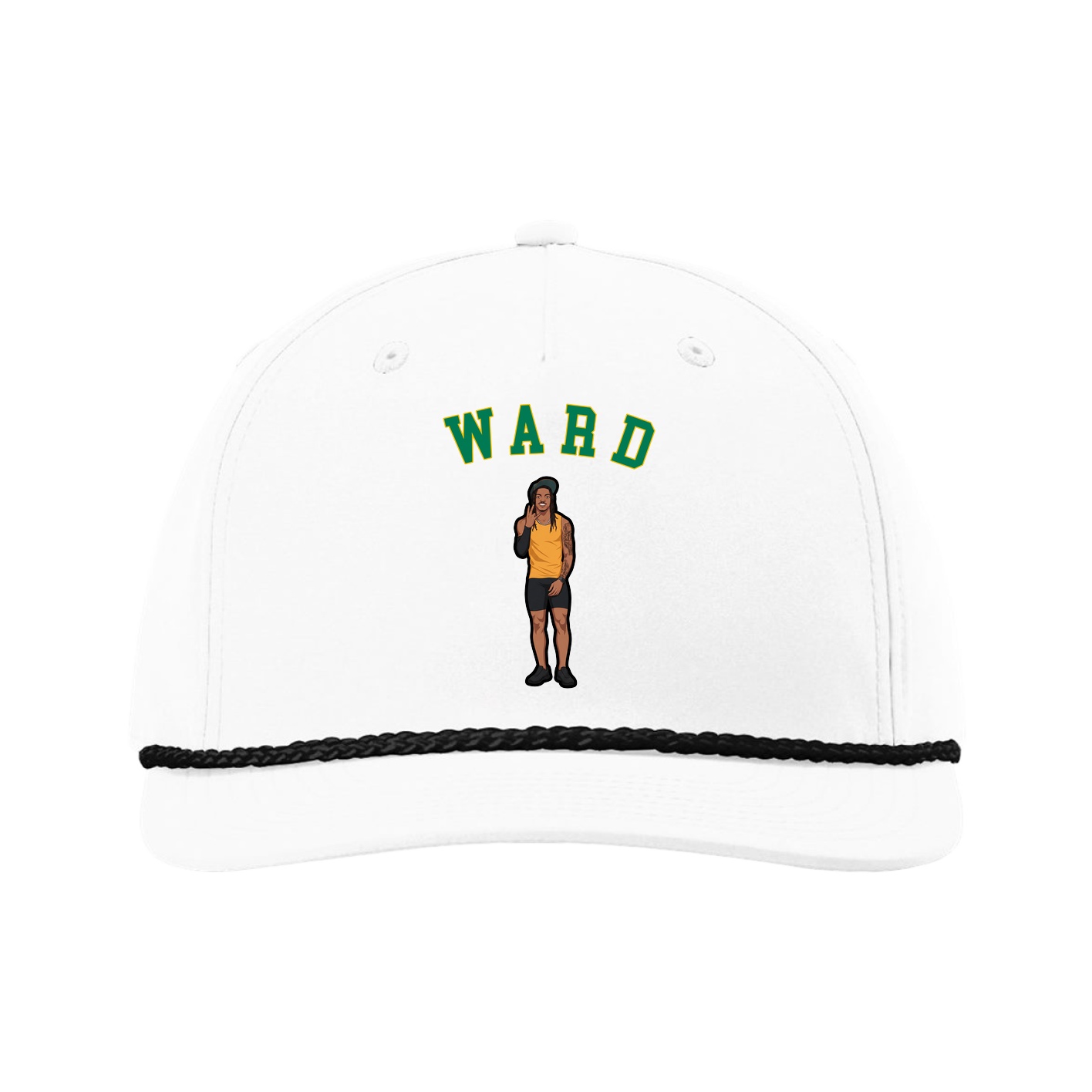 Five-Panel Classic Rope Cap — Shirsey Arch in White