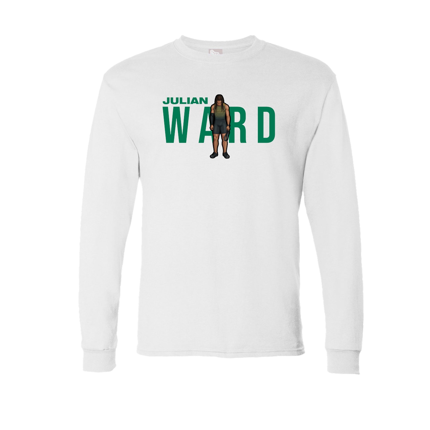 Long Sleeve Tee — Player Name in White