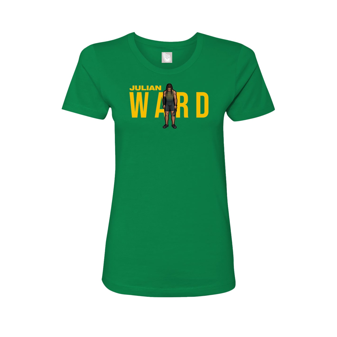 Womens Tee — Player Name in Green