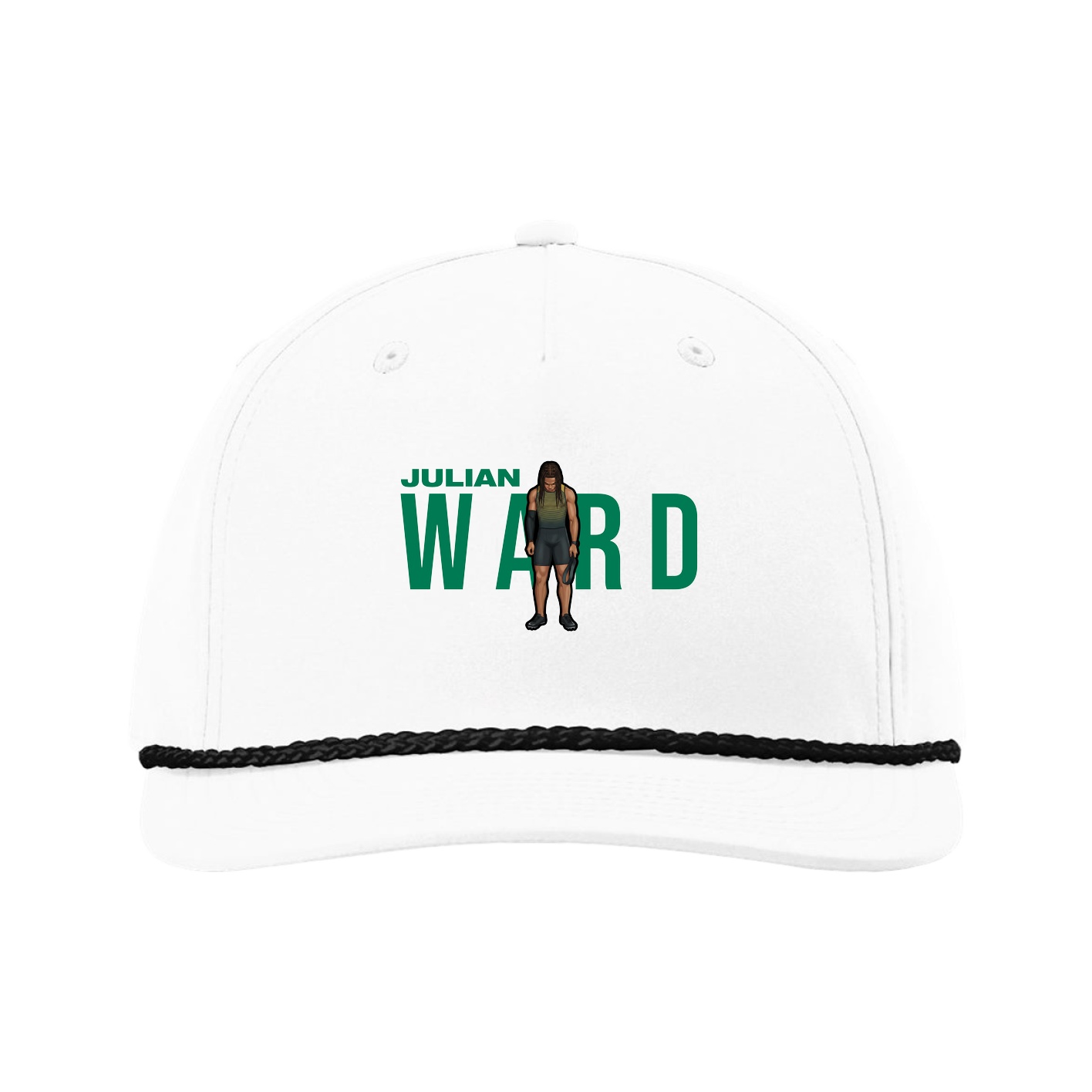 Five-Panel Classic Rope Cap — Player Name in White