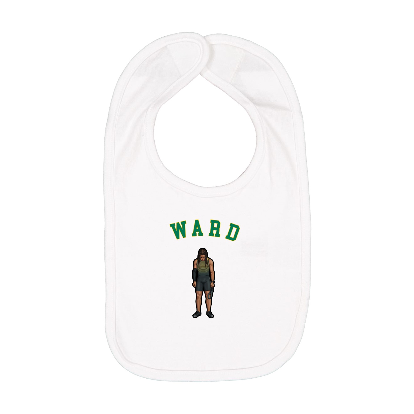 Infant Bib — Shirsey Arch in White
