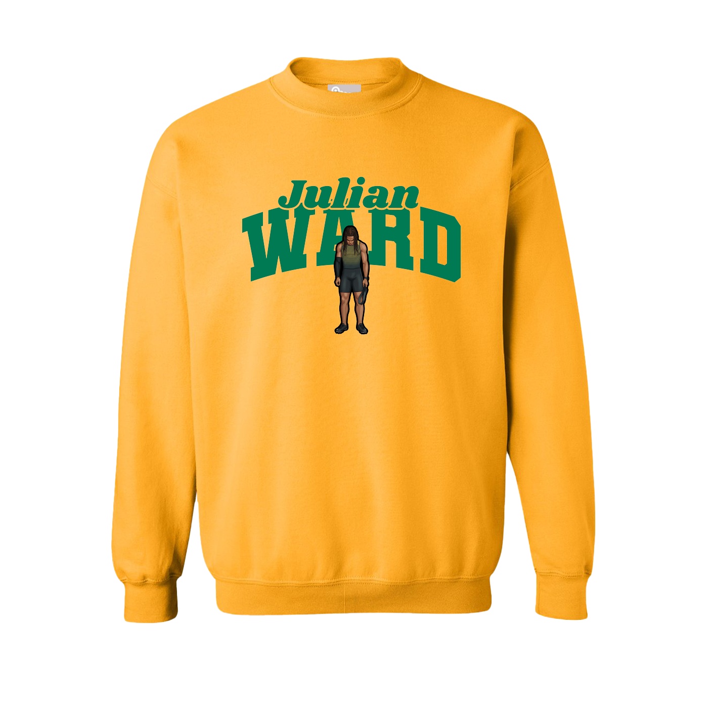 Fleece Crew — Signature Arch in Gold