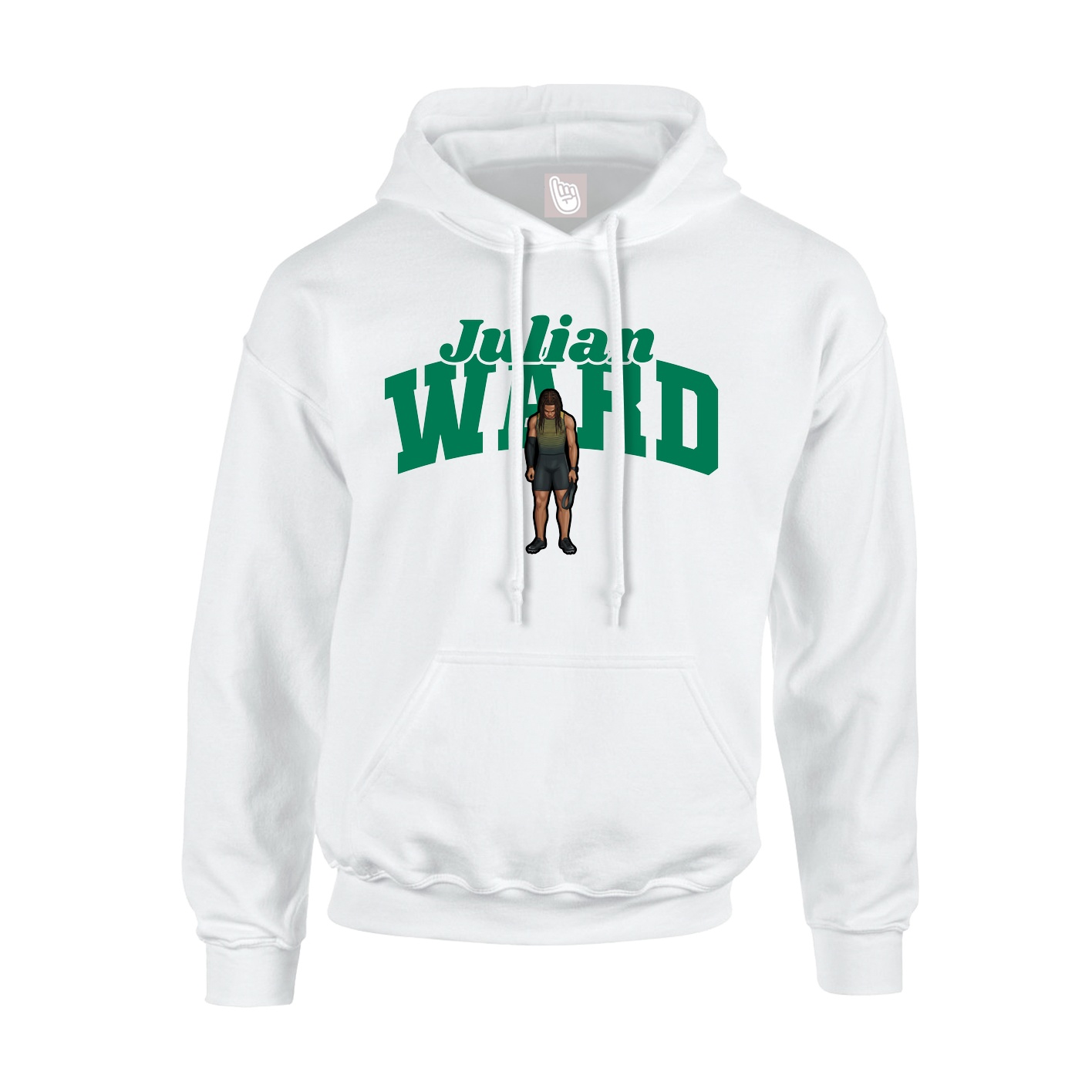Youth Hoodie — Signature Arch in White