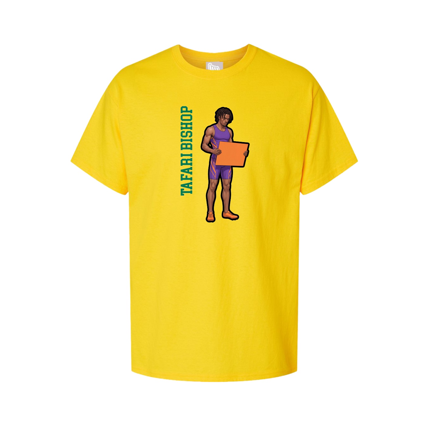 Youth Tee — Name Vertical in Gold