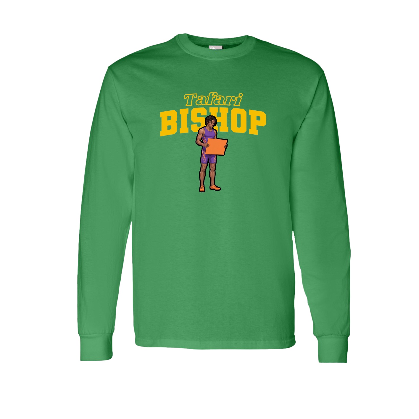 Long Sleeve Tee — Name Arch in Green