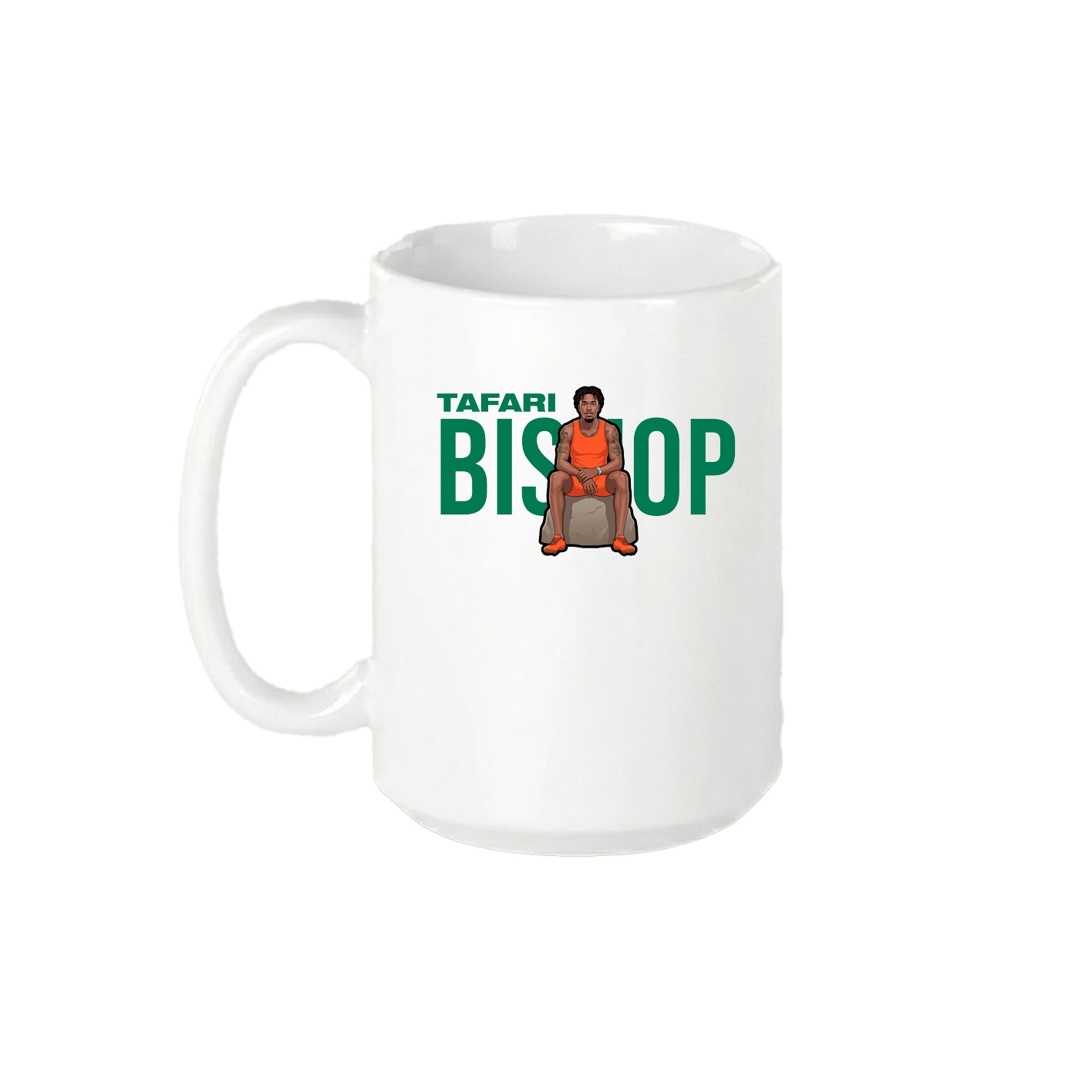 15oz Coffee Mug — Player Name in White