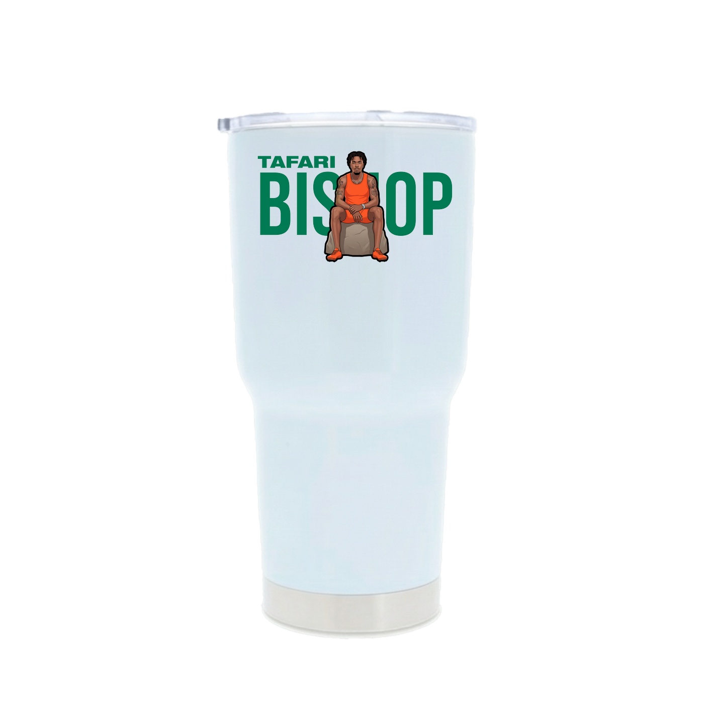 30oz Stainless Steel Tumbler — Player Name in White
