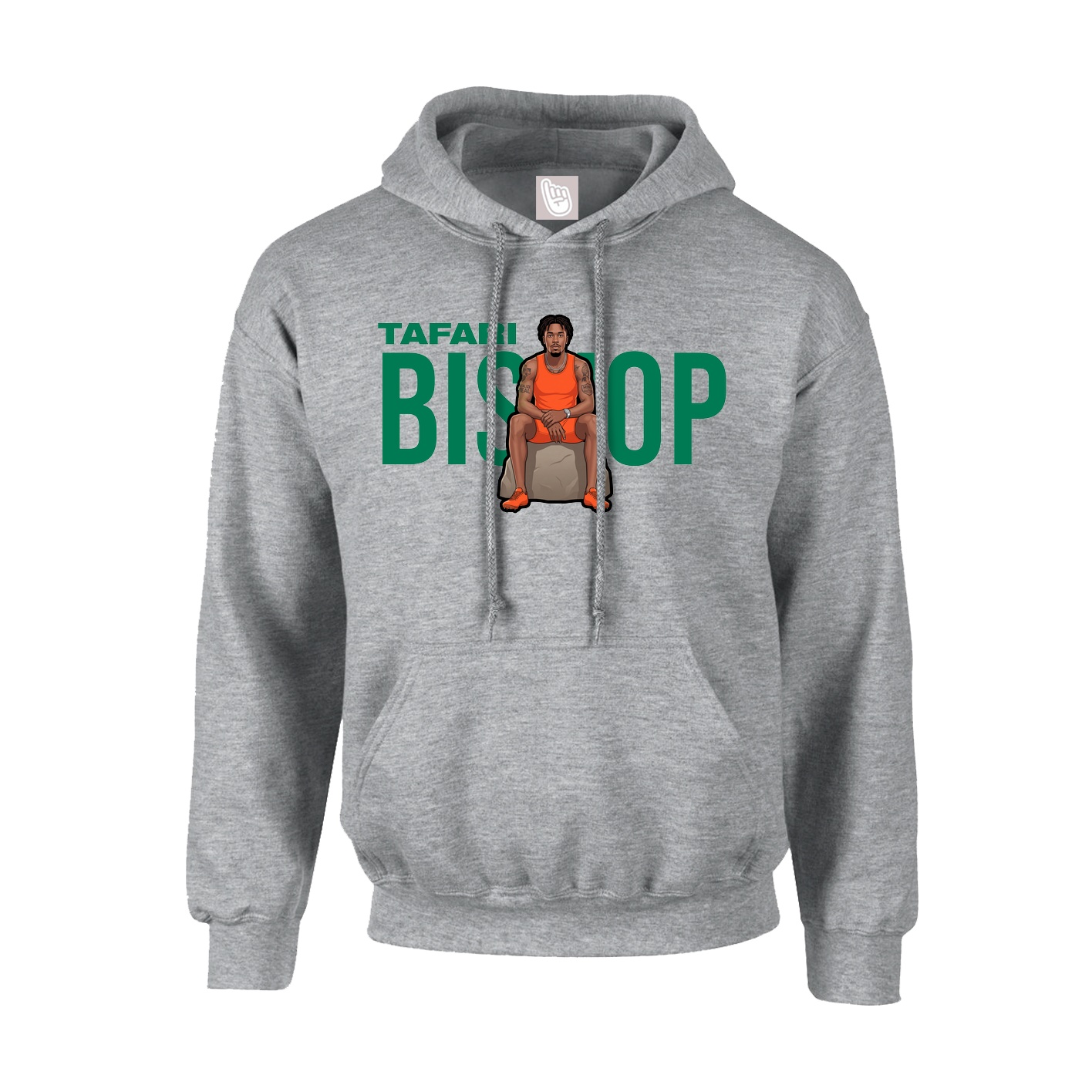 Hoodie — Player Name in Grey
