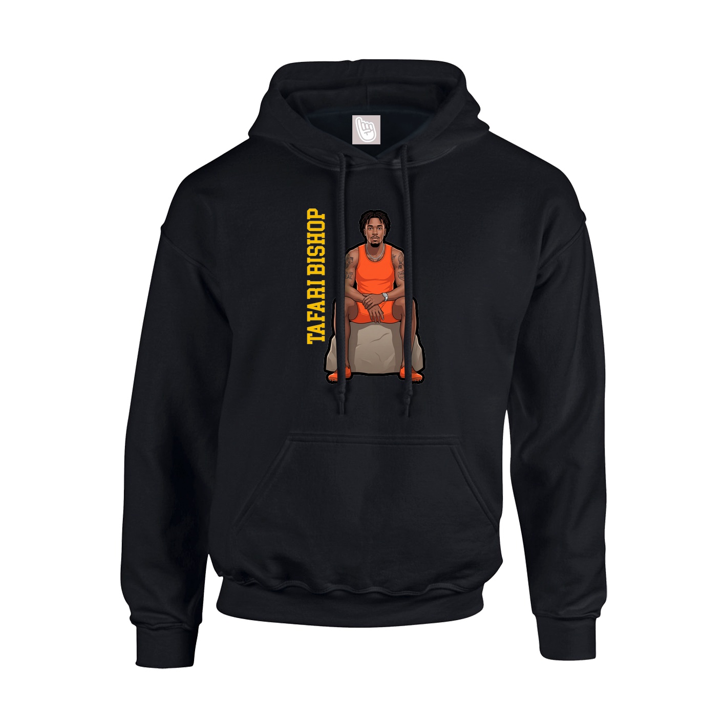 Youth Hoodie — Name Vertical in Black