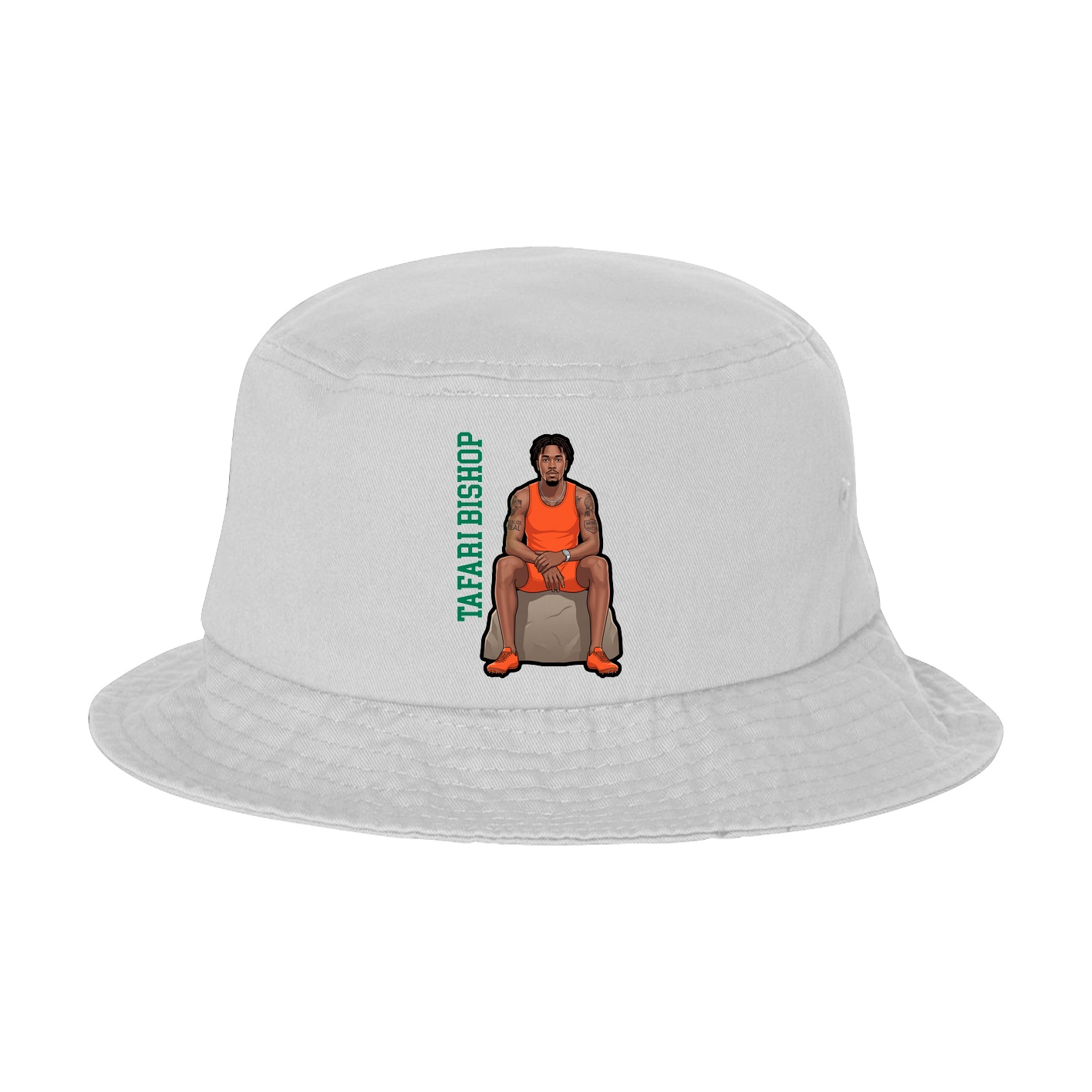 Bucket Cap — Name Vertical in White