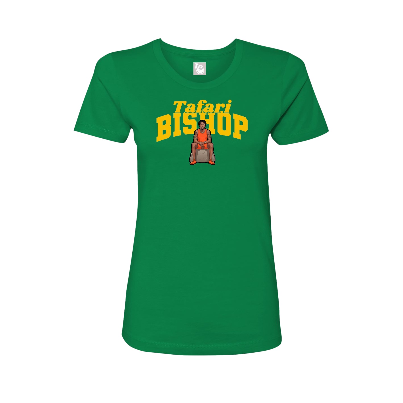 Fitted Women's Tee — Signature Arch in Green