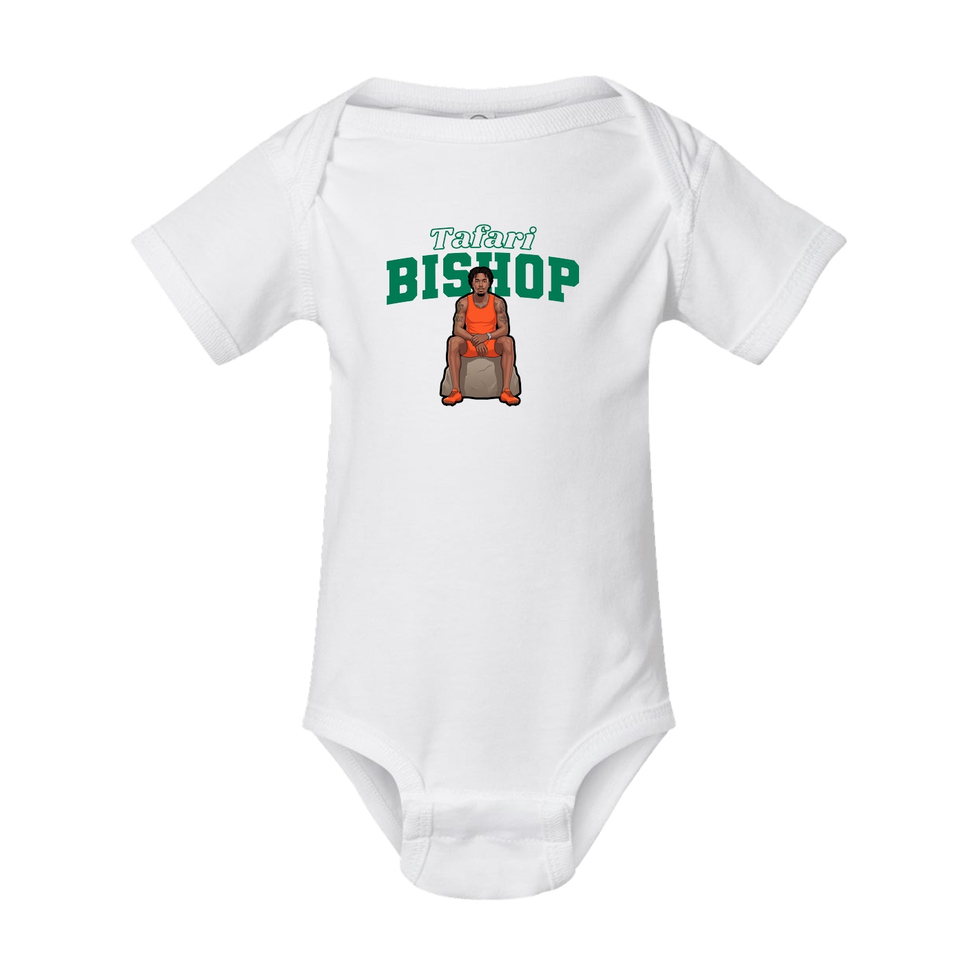 Baby Onesie — Name Arch in White