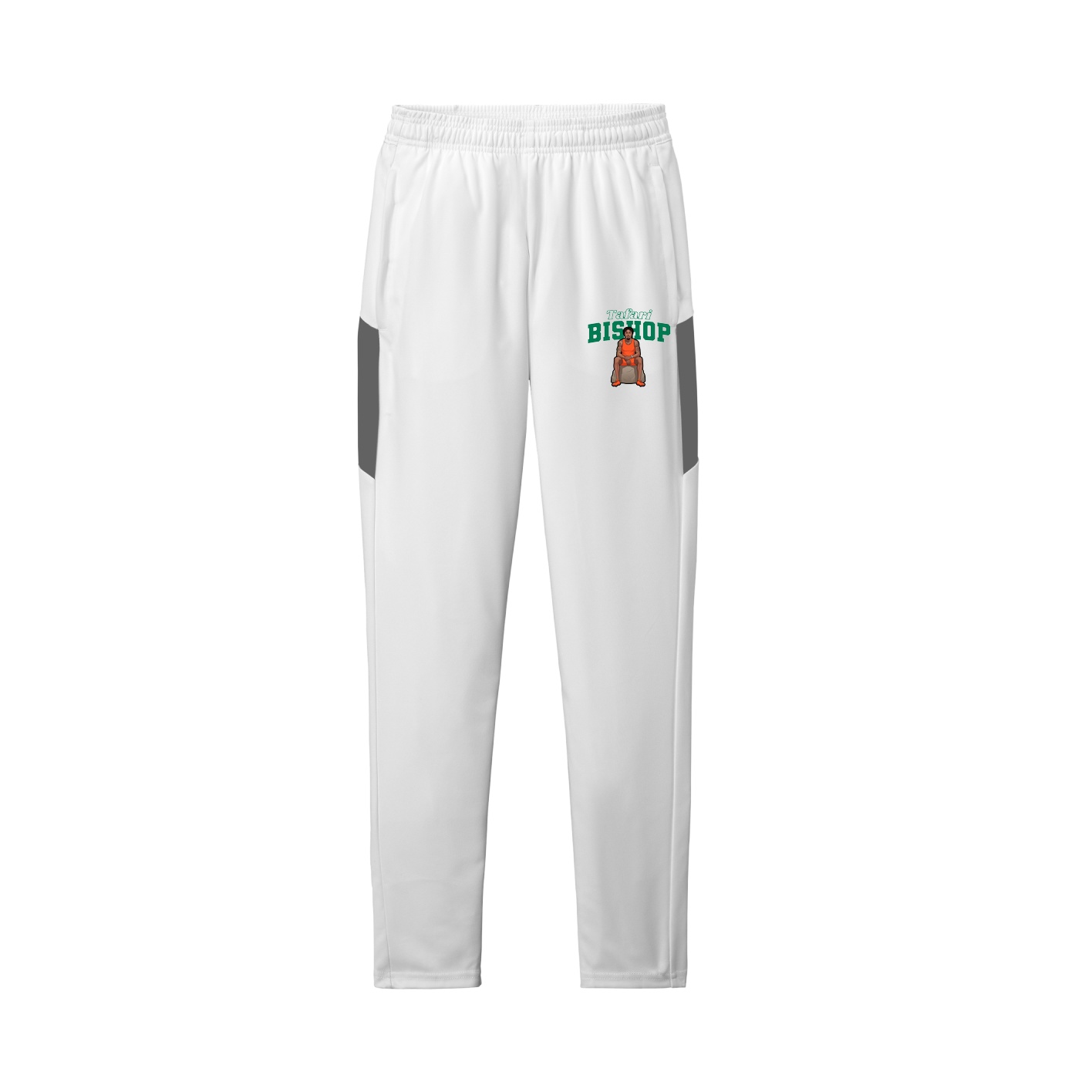 Team Travel Pant — Name Arch in White/Grey