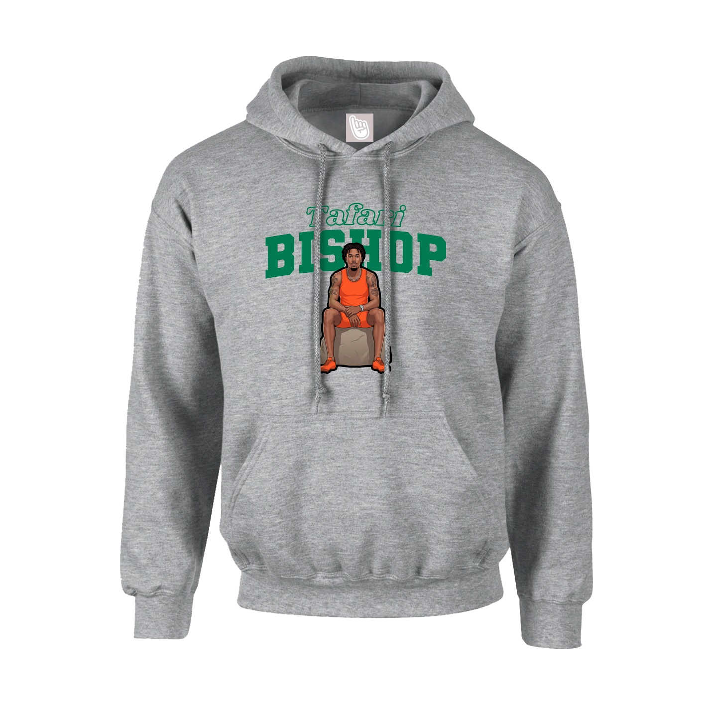 Hoodie — Name Arch in Grey