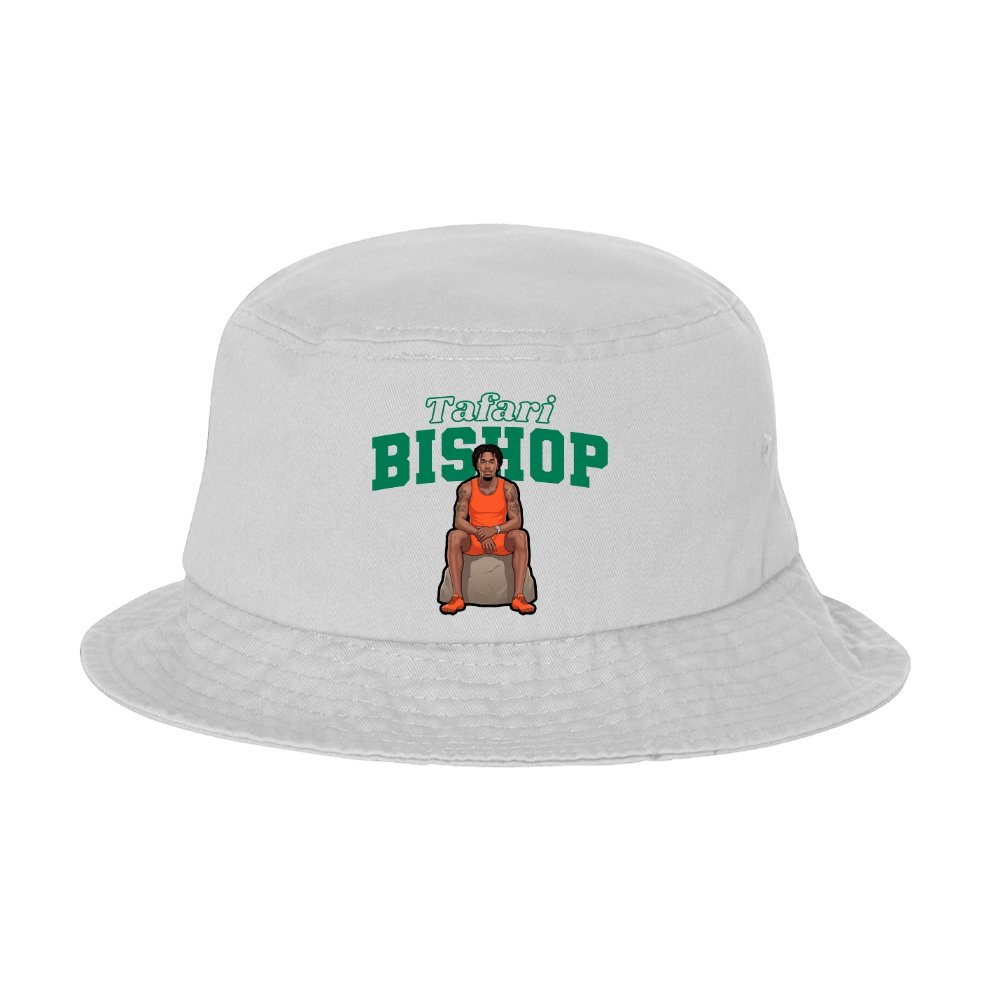 Bucket Cap — Name Arch in White
