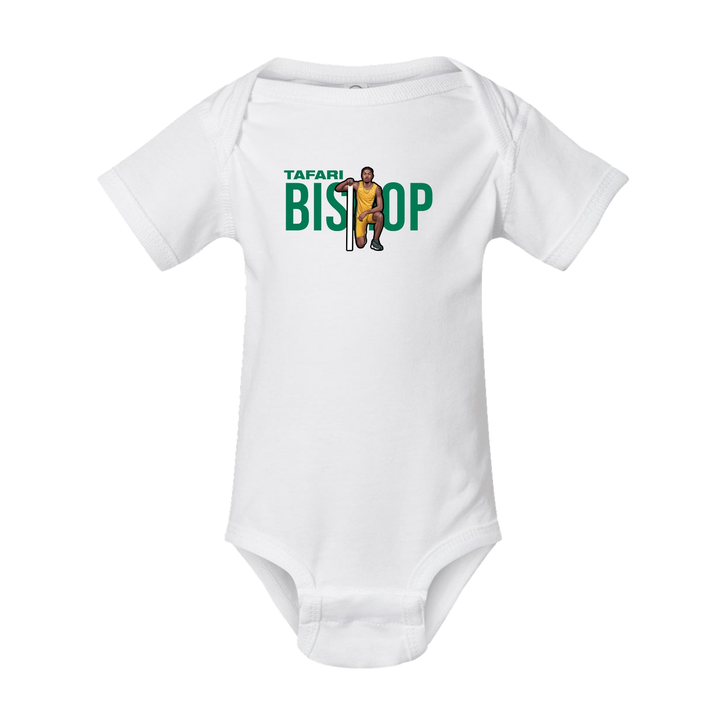 Baby Onesie — Player Name in White