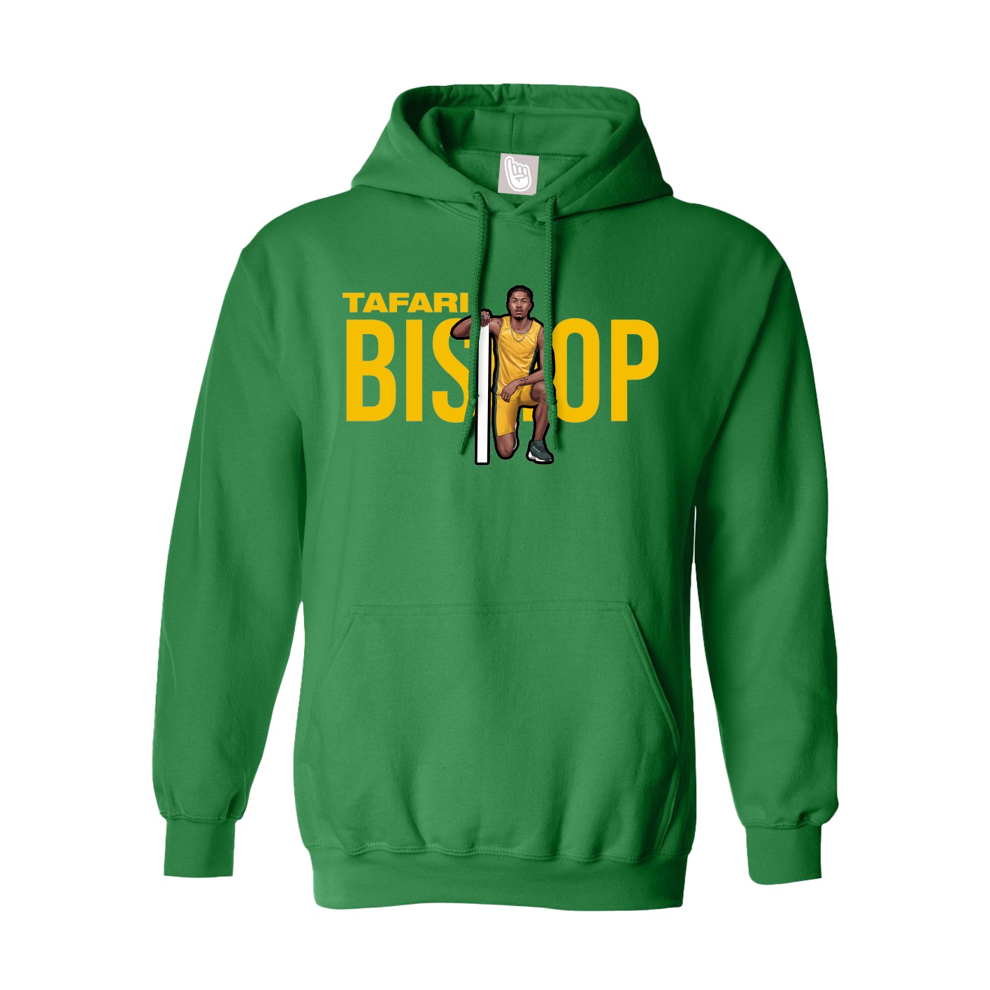 Youth Hoodie — Player Name in Green