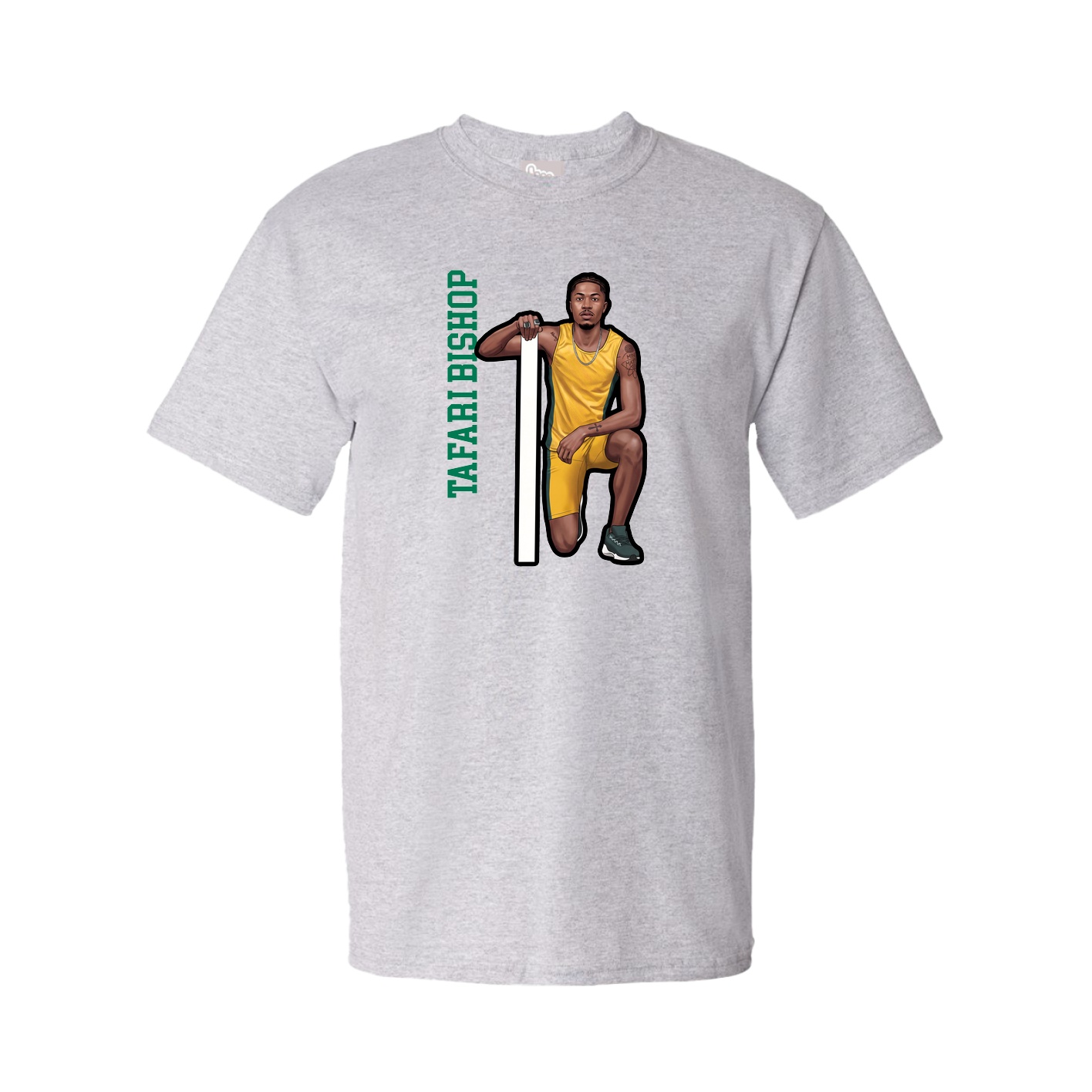 Youth Tee — Name Vertical in Grey