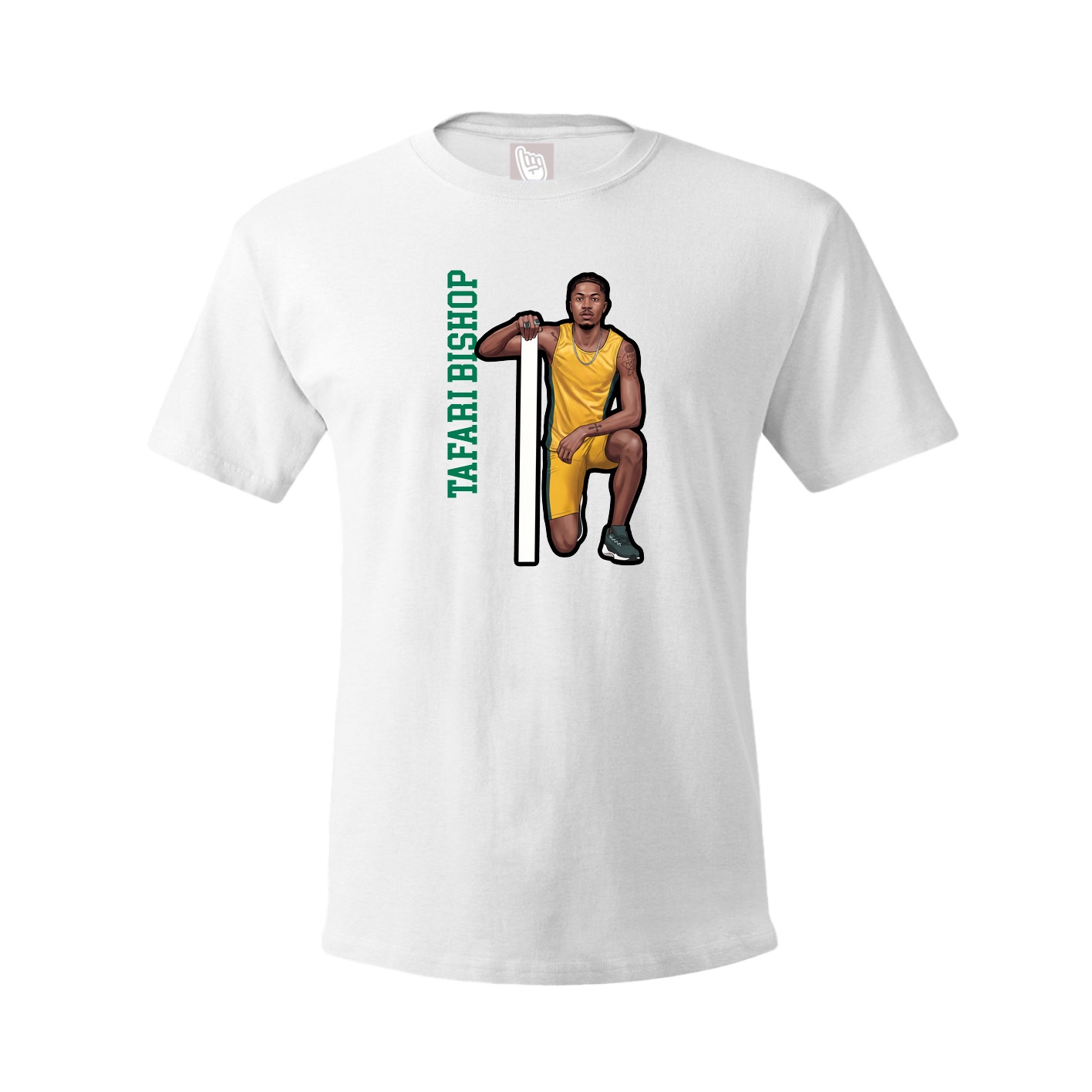 Youth Tee — Name Vertical in White