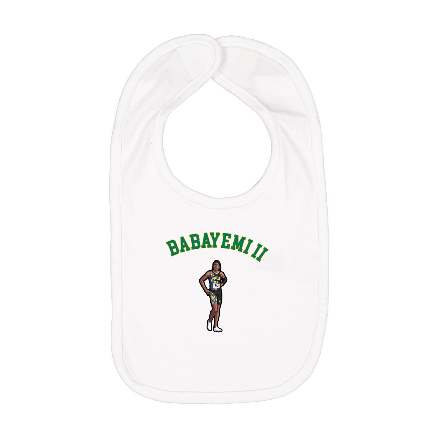 Infant Bib — Shirsey Arch in White