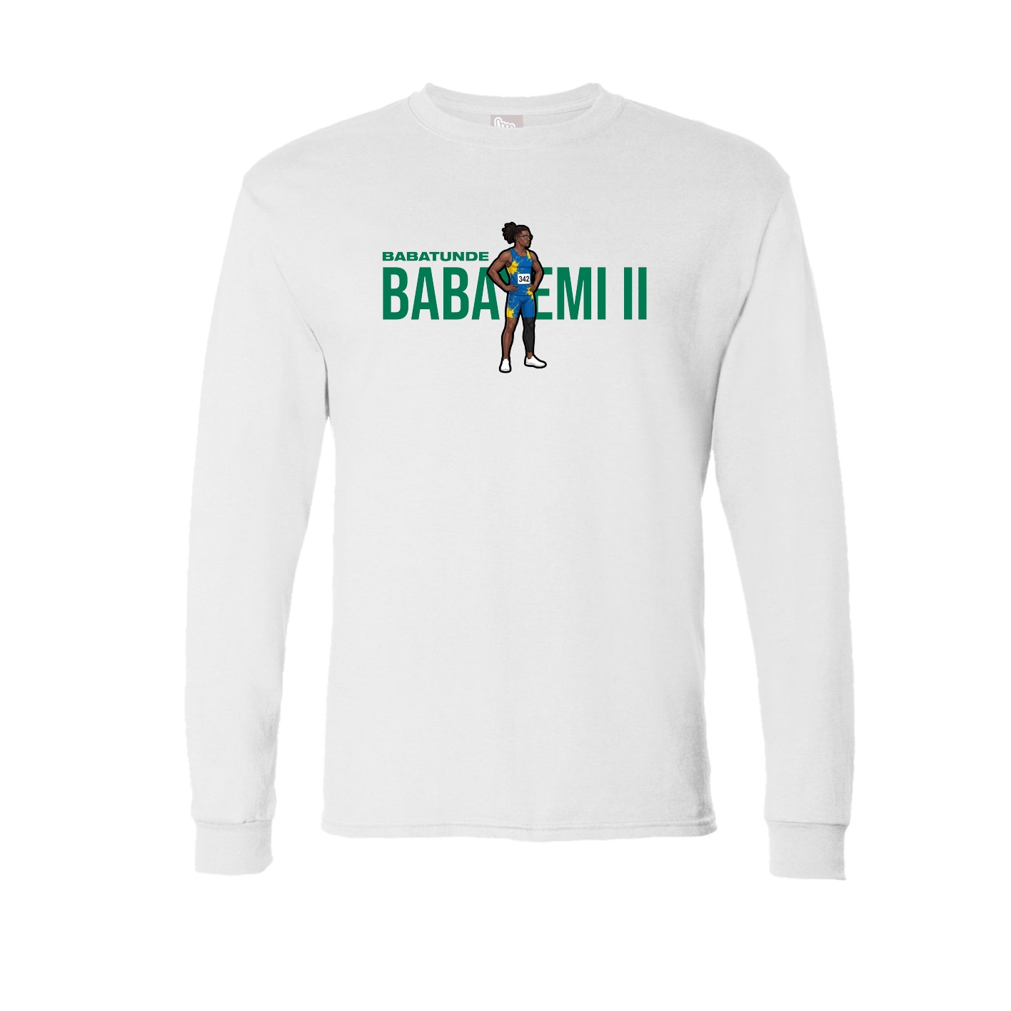 Long Sleeve Tee — Player Name in White