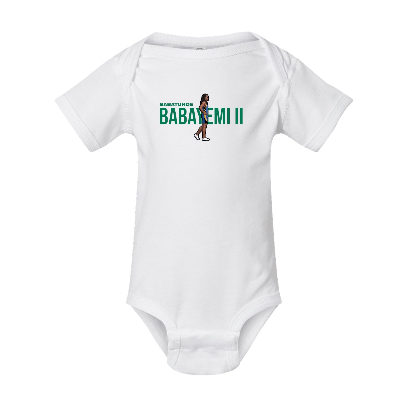 Baby Onesie — Player Name in White