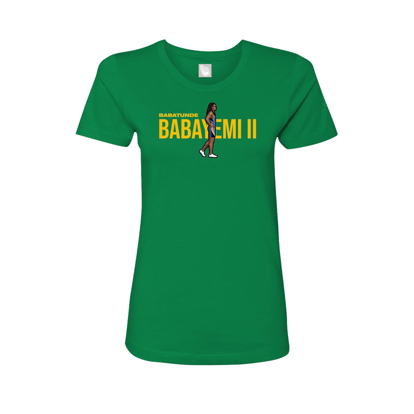 Fitted Women's Tee — Player Name in Green