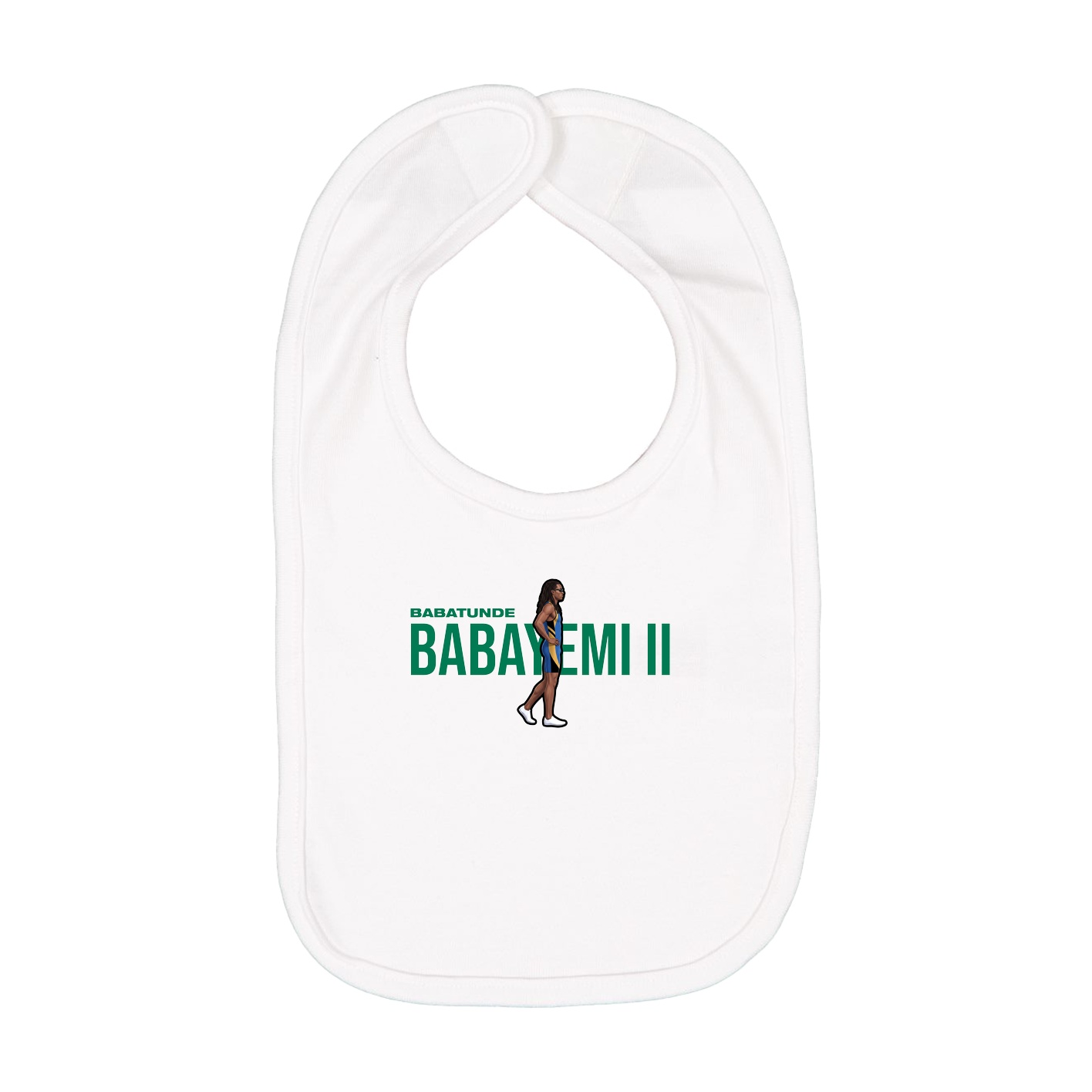 Infant Bib — Player Name in White