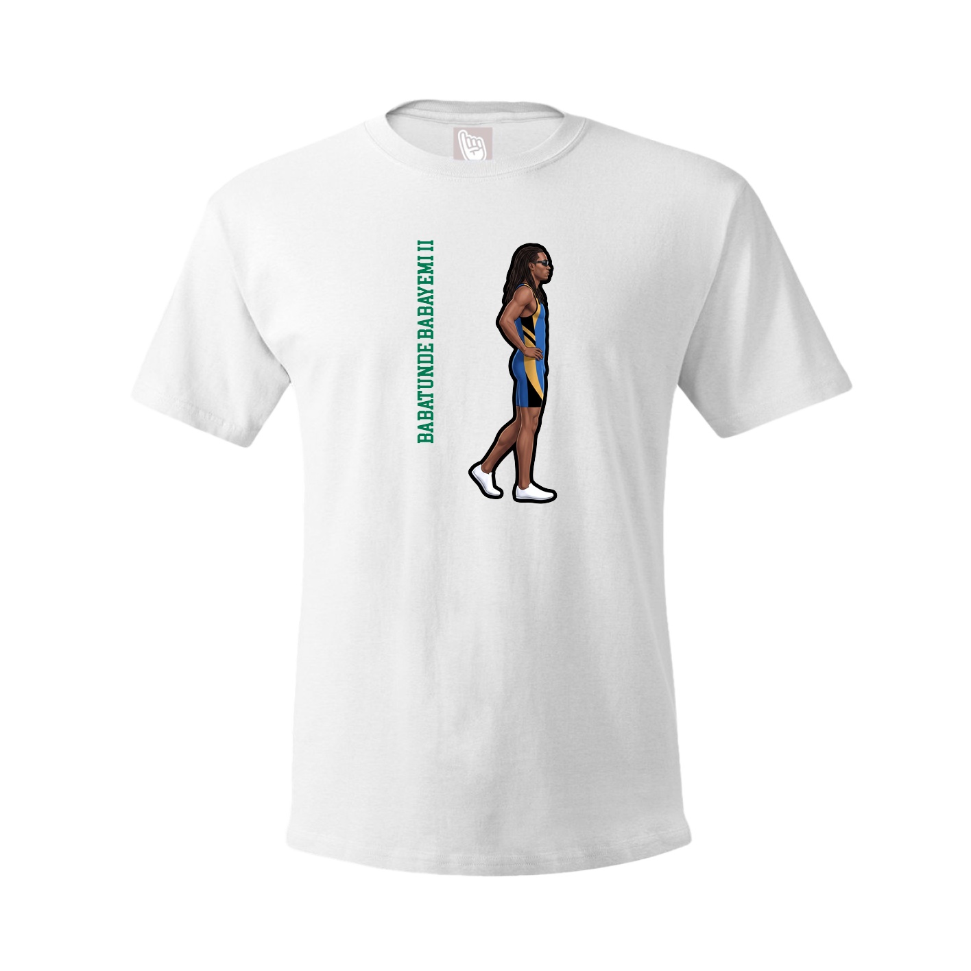 Tee — Name Vertical in White