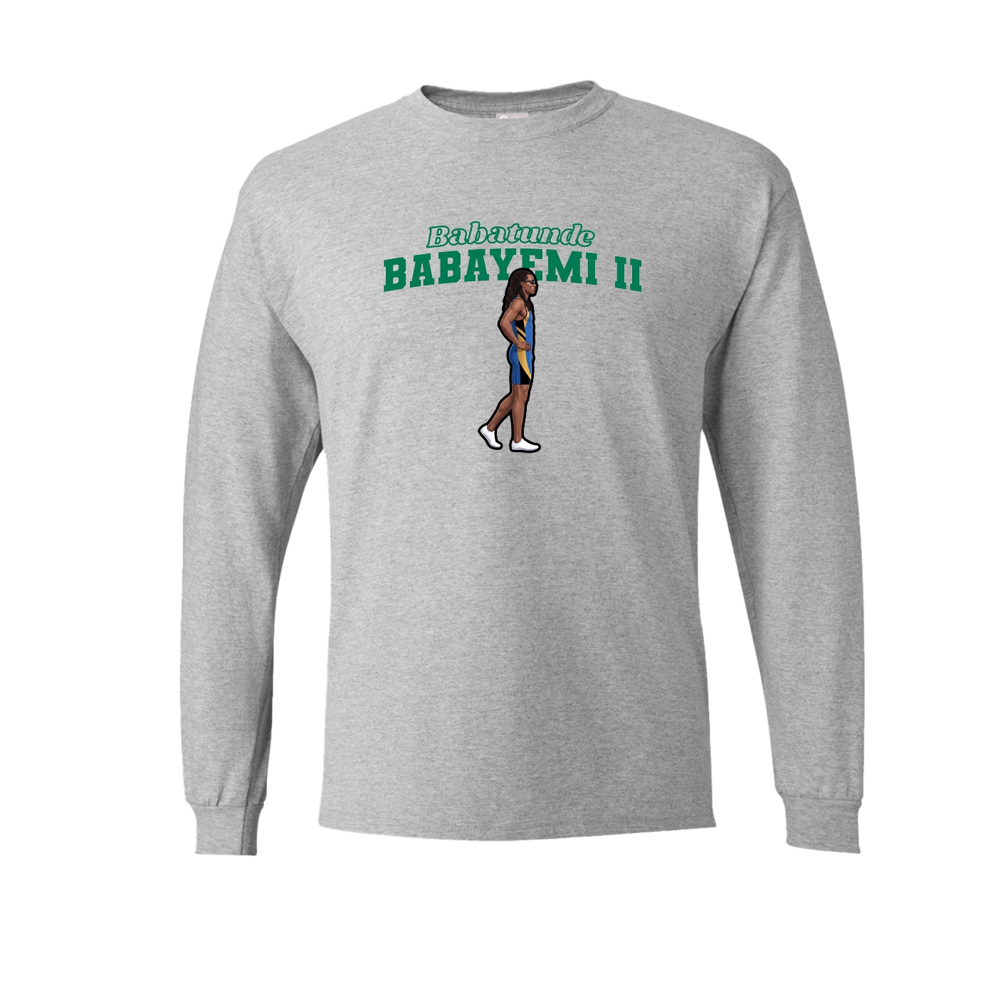 Long Sleeve Tee — Name Arch in Grey