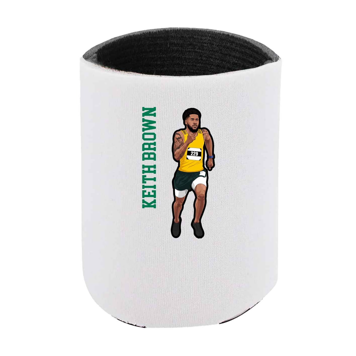 Can Holder — Name Vertical in White